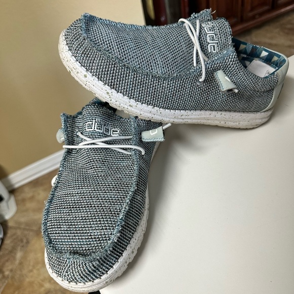 Grey Wally Sox Hey Dude Shoes Wally Woven BRAIDED Army Hey Dude